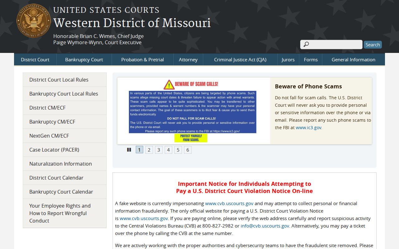 Pettis County court records reference for Western District of Missouri federal court